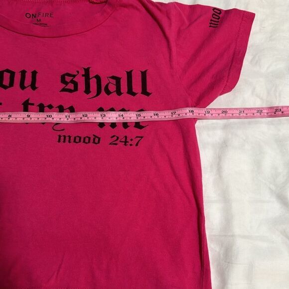 On Fire 100% Cotton Moody Magenta Tee M - Picture 7 of 8